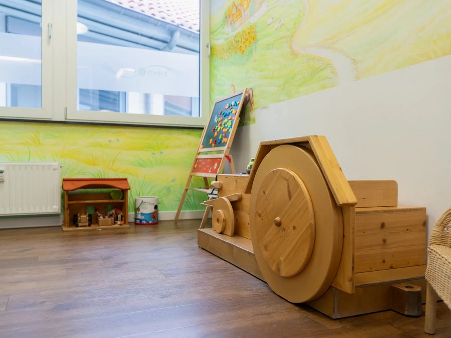 Spielecke für Kinder im Wartebereich